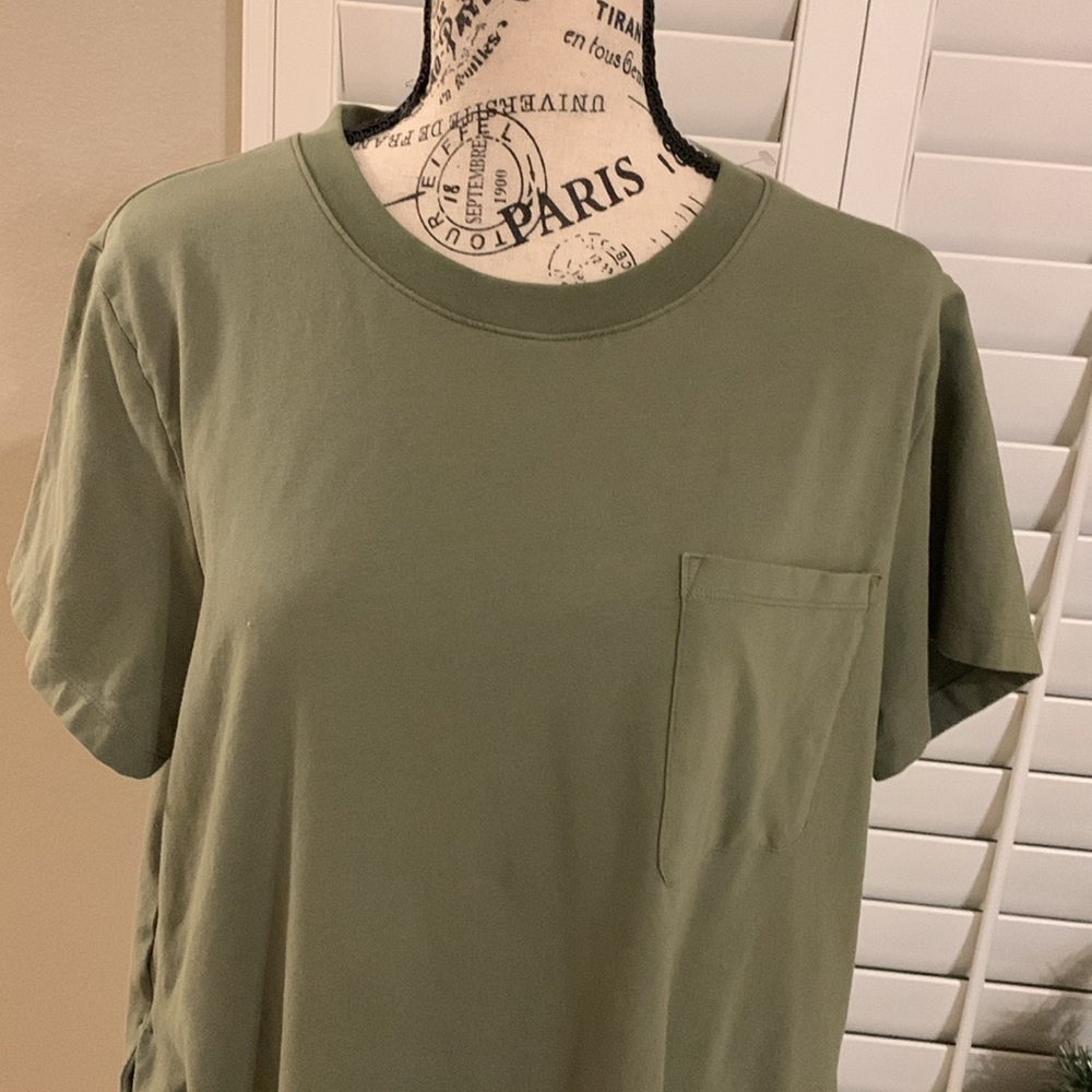 Banana Republic Green T-shirt dress size large w/ pockets - Picture 3 of 17